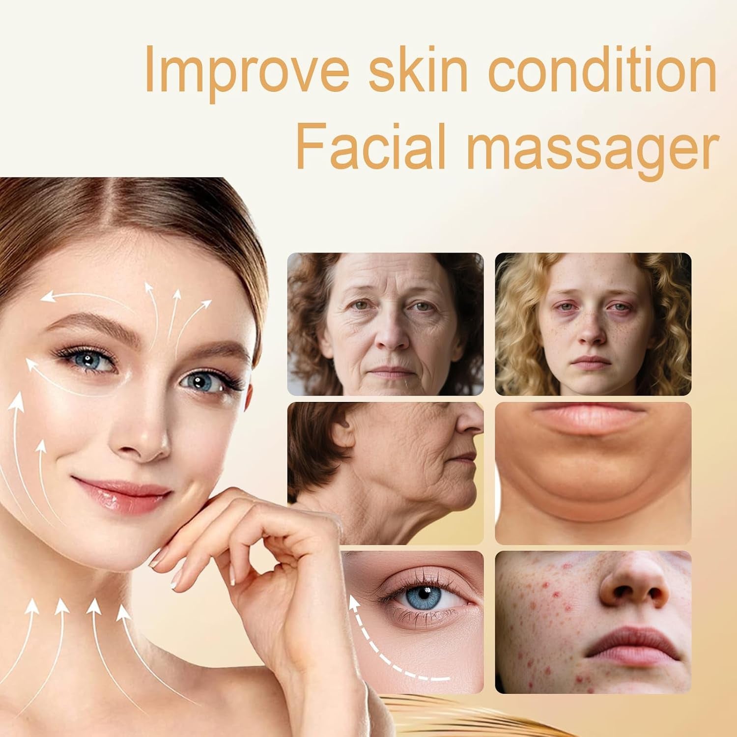 Electric Gua Sha Facial Tool with 4 Color Modes, Heated Gua Sha | Red Light Facial Device with Heat and Vibration for Face, Neck and Jawline Skin Care at Home, Gifts for Women, White